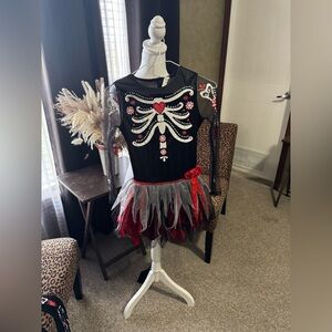 Amscan Black and Red Skeleton Kids Costume